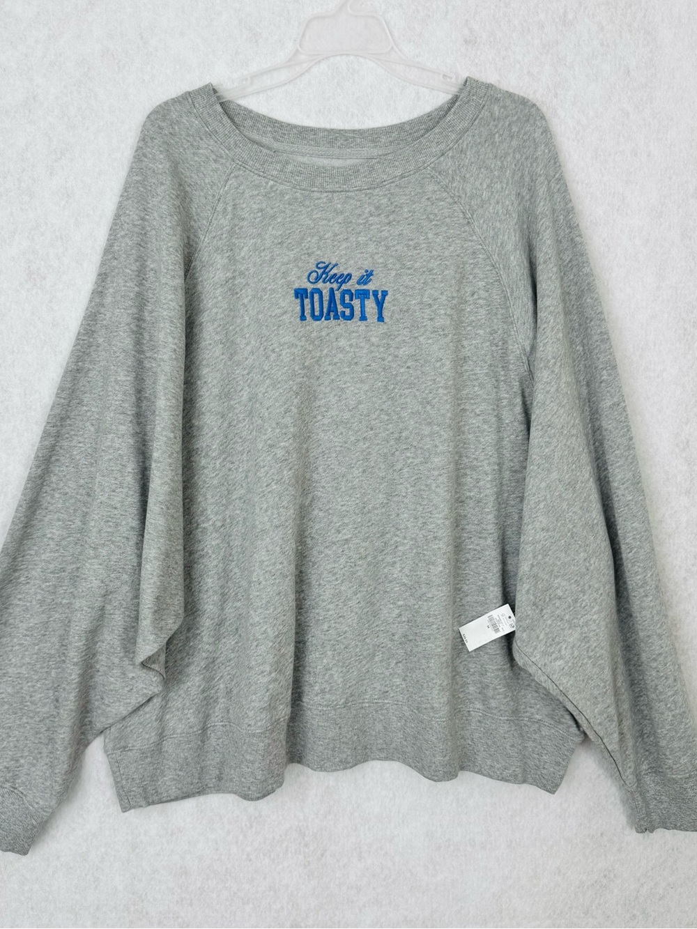 Old Navy Sweatshirt Womens 3X SoComfy Gray Keep It Toasty Cabin Snow Classic NWT